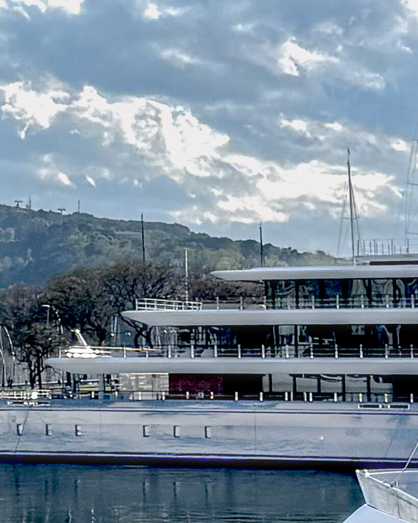 Superyacht close view